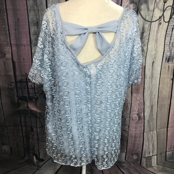 Baby Blue Lace Top - Picture 7 of 8